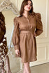 Tan Brown Shirt Dress